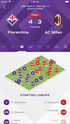 FIORENTINA OFFICIAL APP android App screenshot 0